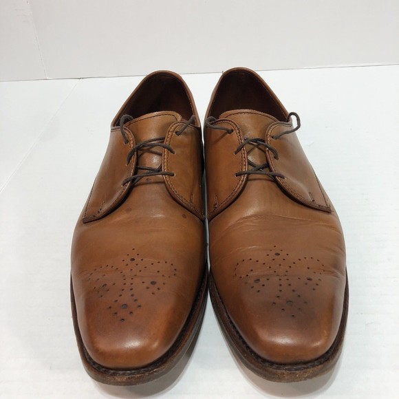 Allen Edmonds Flatiron Derby Oxfords Perforated Walnut Men 10.5 D 1153 32204 - Picture 3 of 12